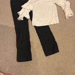 Banana Republic Cream Ruffle Sleeve Top